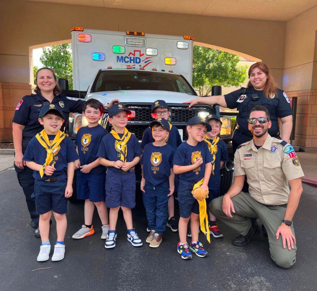 MCHD Medics with a Cub Scout Pack